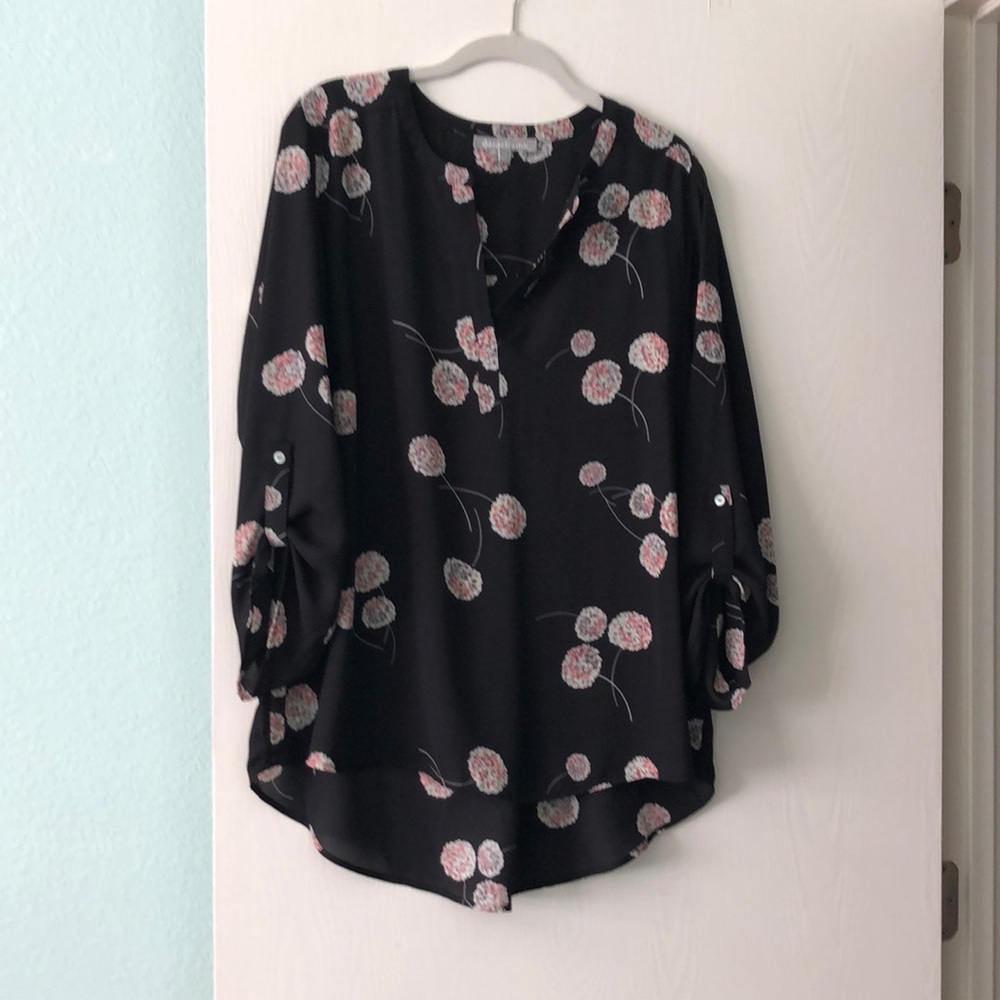 Black Floral blouse